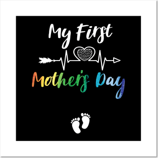 My First Mothers Day mom Posters and Art